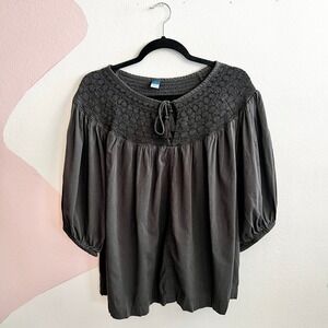 Old Navy Peasant Top Boho Flowy Cottagecore Hippie Minimalist Sz 2X